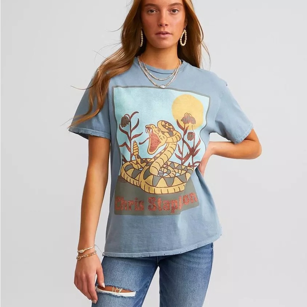 Chris Stapleton Graphic T-Shirt - Blue
